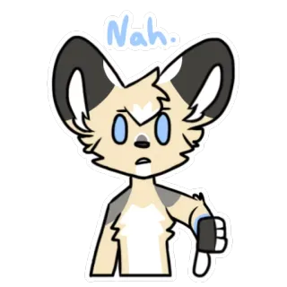 👎 ff262e8b Nah. động vật, không thích, không, dễ thương, nhãn dán telegram sticker