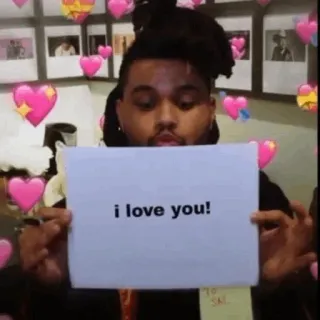 🎤 96a78f50 i love you! Liebe, Herzen, The Weeknd, Promi, Ausdruck telegram sticker