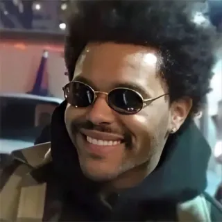 😎 75077180 The Weeknd ca sĩ, nhạc sĩ, kính râm, nghệ sĩ, chân dung telegram sticker