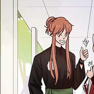 🍂 974fec37 мультик, персонаж, улыбка, большой палец вверх, мужчина, искусство telegram sticker