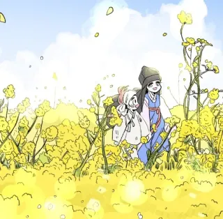 😆 09113862 kartun, ladang, bunga, anime whatsapp sticker