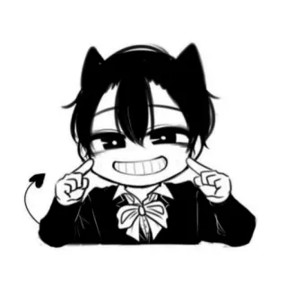😁 19b69643 anime, imut, iblis, chibi, kartun whatsapp sticker