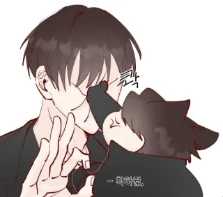 😡 58f9e069 착하네. Anime, Pria, Kucing, Lucu whatsapp sticker