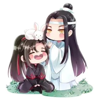 🏵 4904f147 Chibi, Anime, Słodkie, Królik, Przyjaźń, Postacie telegram sticker