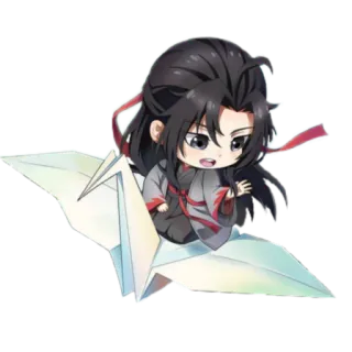 🏵 c753ae07 Anime, Chibi, Żuraw papierowy, Słodkie telegram sticker