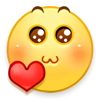 🦇 6081de34 Emoji, Cinta, Hati, Kawaii, Lucu, Cium telegram sticker