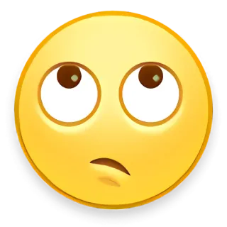 🦇 812ac7ce emoji, wajah, mata, berpikir, ragu telegram sticker