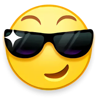 🦇 caa86abf Emoji, Keren, Kacamata hitam, Senyum, Wajah telegram sticker