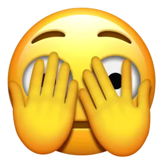 🦇 d27284b7 Emoji, Wajah, Tangan, Tidak melihat telegram sticker