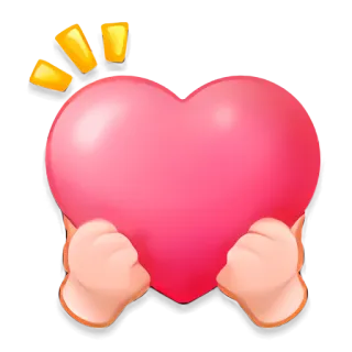 🦇 fb9eaae3 hati, cinta, emoji, tangan, kasih sayang, merah muda telegram sticker