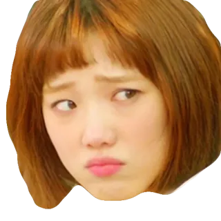 ☹ 890b0de2 persona, mujer, cara, retrato, expresión, coreana telegram sticker