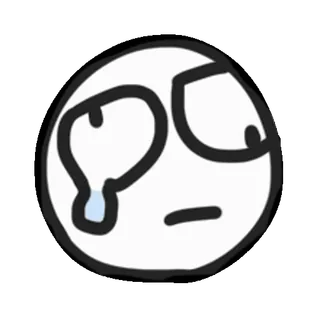 ⭐ 10cdaf29 sedih, menangis, air mata, emosi, wajah, gambar, sketsa, emoji telegram sticker