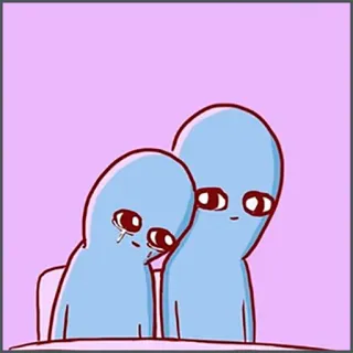 🥺 4a292f6d alien, sad, crying, illustration, cute, cartoon, emotions telegram sticker