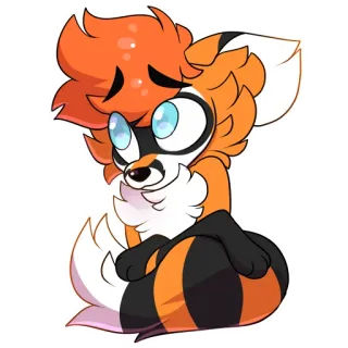 🙂 646492b6 สัตว์, การ์ตูน, เฟอร์รี่, สุนัขจิ้งจอก, น่ารัก, ตัวละคร telegram sticker