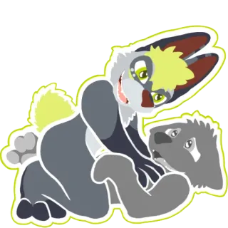 🤗 8bfe4615 เฟอร์รี่, มนุษย์ครึ่งสัตว์, การ์ตูน, สัตว์, น่ารัก, ภาพประกอบ, สติกเกอร์ telegram sticker