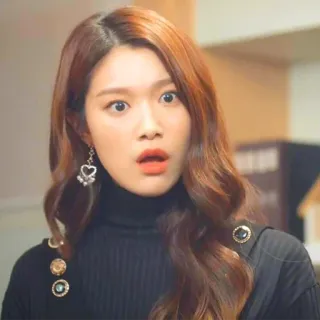 😳 4ff6c618 Frau, geschockt, Gesichtsausdruck, Porträt, Überraschung whatsapp sticker