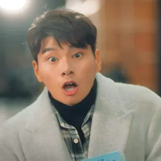 😳 84ab2969 Mann, geschockt, überrascht, Gesichtsausdruck, koreanisch, asiatisch whatsapp sticker