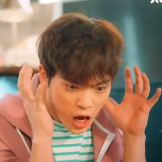 😱 8c4333cf geschockt, überrascht, asiatisch, Mann, lustig, Reaktion whatsapp sticker