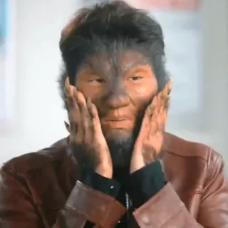 🤗 9dca1c46 Werwolf, Halloween, Monster, Kreatur, Verwandlung, Makeup, Kostüm whatsapp sticker