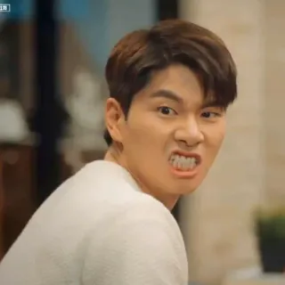 😬 cb6578d7 Mann, Gesicht, Ausdruck, wütend, Meme, lustig whatsapp sticker