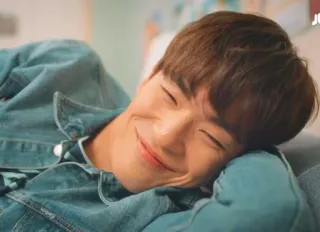 😊 fecfe426 Mann, lächelnd, Person, glücklich, Porträt, drinnen whatsapp sticker