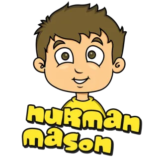 😄 0be6e402 nurman mason kartun, anak laki-laki, nama, Nurman, Mason whatsapp sticker