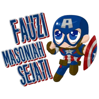😆 4f92dc34 Captain America FAUZI MASONIAH SEJATI! Captain America, Superhero, Marvel, Komik, Kartun, Fauzi Masoniah Sejati whatsapp sticker