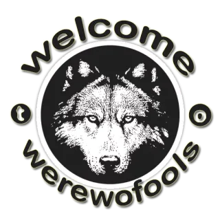 🐺 7896f314 welcome werewoofools manusia serigala, serigala, hewan, selamat datang, fantasi, monster whatsapp sticker