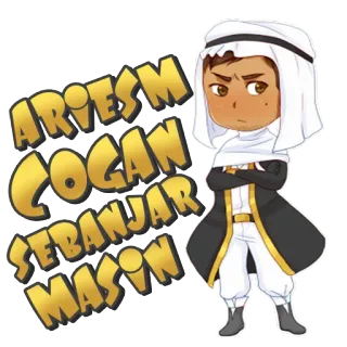 ☺️ a7fb7f7c ARIESM
COGAN
SEBANJAR
MASIN kartun, pria, karakter, timur tengah, stiker whatsapp sticker