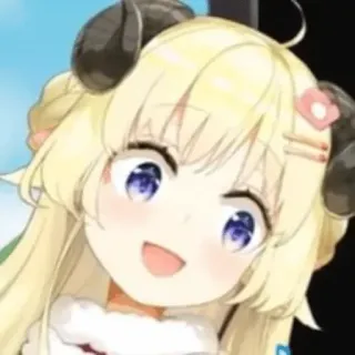 😄 b19f8354 Tsunomaki Watame Anime, Vtuber, Domba, Lucu, Idol, Tsunomaki Watame, Pirang, Tanduk telegram sticker