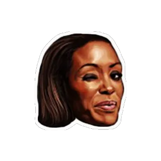 😉 3be75aba 女性, ウインク, 人, 顔, ポートレート, 有名人, 表情, 頭 telegram sticker