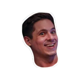 😬 ff8898f1 顔, 男性, 表情, 人, 頭, ポートレート, 笑顔 telegram sticker