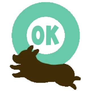 👌 39600964 dog, circle, running, animal telegram sticker