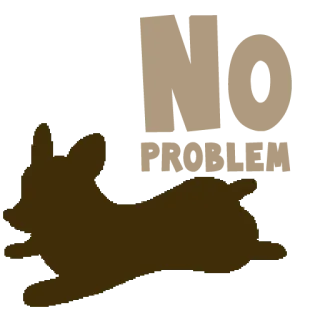 welsh corgi silhouette telegram stickers