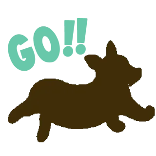 🔥 942d21dc dog, silhouette, pet, animal, cloud, cartoon telegram sticker