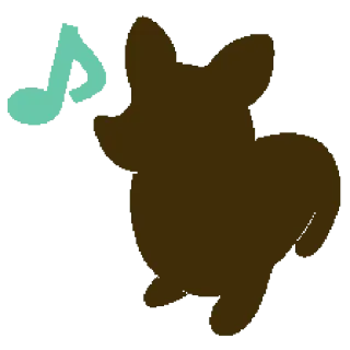 welsh corgi silhouette telegram stickers