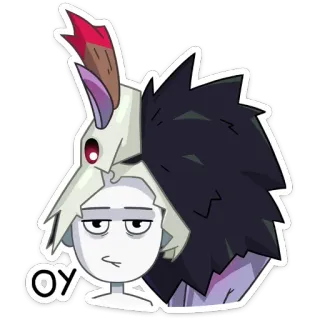 😬 b6e5a9de OY Cartone animato, Personaggio, Adesivo, Espressione, Illustrato, Arte digitale telegram sticker