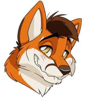 ☺️ 865cdaae лиса, мультфильм, животное, пушистый, антропоморфный, улыбающийся whatsapp sticker