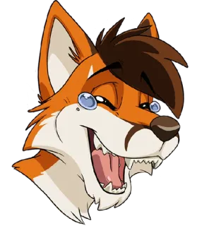 😂 bfbaf359 лиса, мультфильм, животное, пушистый, иллюстрация, персонаж whatsapp sticker