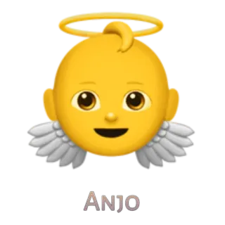 👼 0795b3a3 ANJO anioł, dziecko, halo, skrzydła, emoji telegram sticker