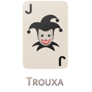 🃏 1412766a TROUXA Joker, Karta, Głupek, Emoji telegram sticker