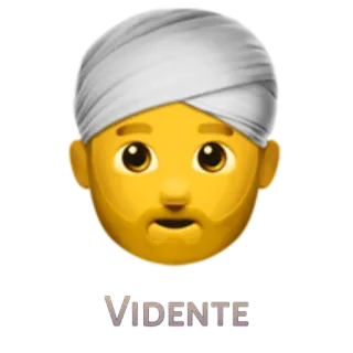 👳‍♂ 4ec21cc9 VIDENTE wróżka, jasnowidz, emoji, turban, wróżby telegram sticker