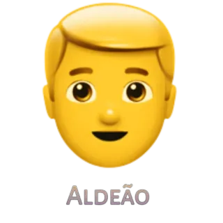 👨 632ffea0 ALDEÃO Emoji, Osoba, Żółty, Twarz, Wieśniak telegram sticker