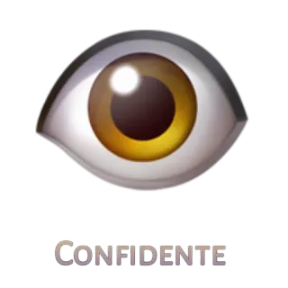 👁 adb44a06 CONFIDENTE oko, pewny siebie, emoji, wpatrujący się, spojrzenie telegram sticker