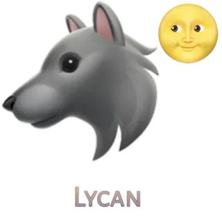 🐺 b30302a2 LYCAN wilk, księżyc, likan, wilkołak, zwierzę, noc telegram sticker