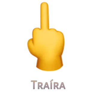🖕 bb6f0e66 TRAIRA środkowy palec, emoji, obraźliwe, obelga, zdrajca, gest telegram sticker