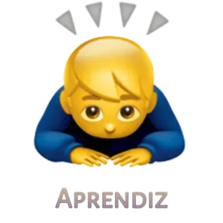 🙇‍♂ bc1c4214 APRENDIZ Emoji, Ukłon, Praktyka, Nauka, Student telegram sticker