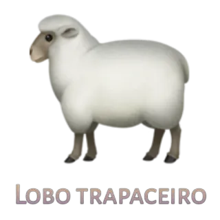 🐑 df66cf43 Lobo Trapaceiro owca, wilk, oszust, zwierzę, emoji telegram sticker