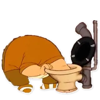 💩 c0996ad6 vomit, sick, cartoon, toilet, upset, throwing up whatsapp sticker