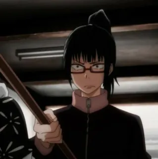 😉 9d8d353f Maki Zenin Jujutsu Kaisen Anime, Mangá, Personagem, Arma, Óculos, Jujutsu Kaisen, Maki Zenin, Luta whatsapp sticker